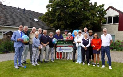 Opening nieuwe green op het oefencentrum